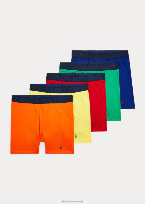 hombres Ralph Lauren Pack de 5 calzoncillos boxer refrescantes 4d flex 0L6B8363 rojo naranja limon real 0L6B8363 Ralph Lauren Peru camisas de polo Descubre la perdurable Ralph Lauren lentes de sol