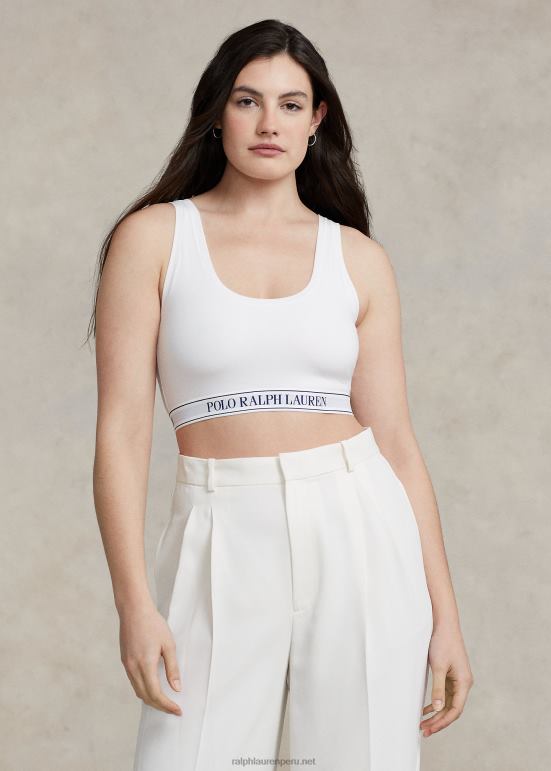 mujer Ralph Lauren camiseta sin mangas corta con cuello redondo y logo repetido 0L6B83389 nube blanca 0L6B83389 Ralph Lauren Peru camisas de polo Descubre la perdurable Ralph Lauren lentes de sol